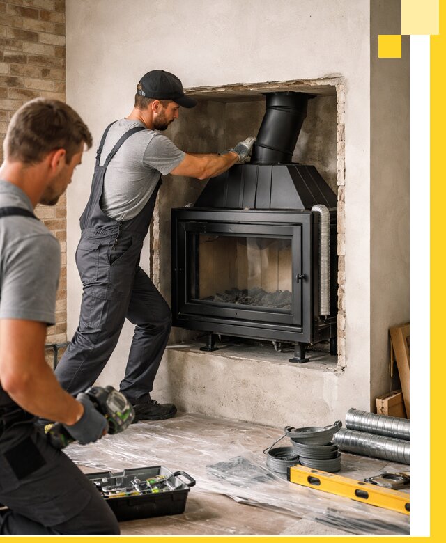Установка каминных топок в Ангарске: монтаж, подключение