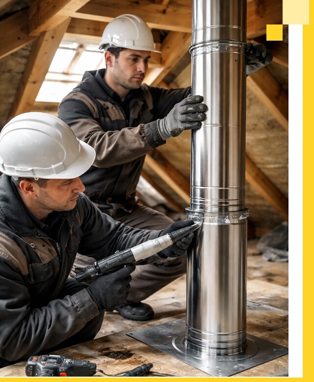 Монтаж дымоходов для каминов в Ангарске с гарантией качества