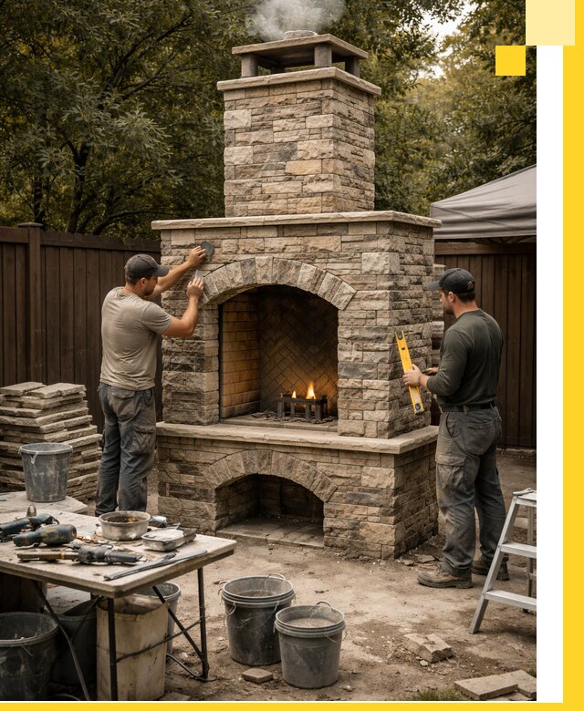 Проектирование и установка уличных каминов в Ангарске