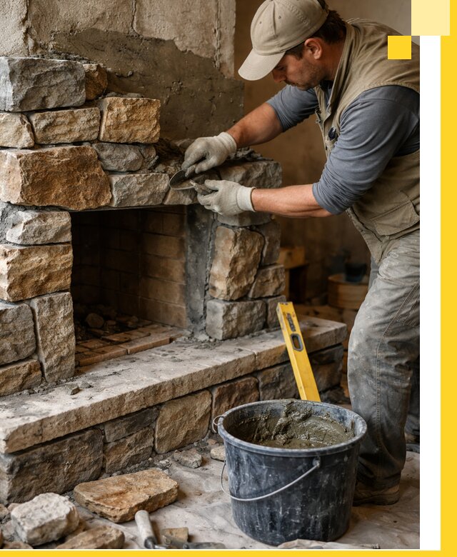 Изготовление и установка каменных каминов под ключ в Ангарске