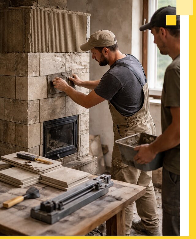 Профессиональная облицовка печей в Ангарске: керамика и камень