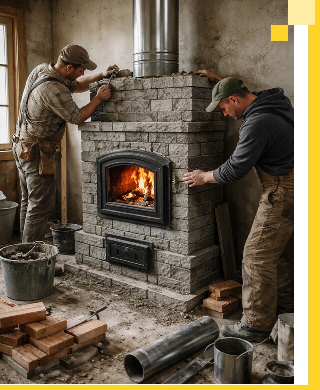 Производство, поставка и монтаж дровяных печей в Ангарске