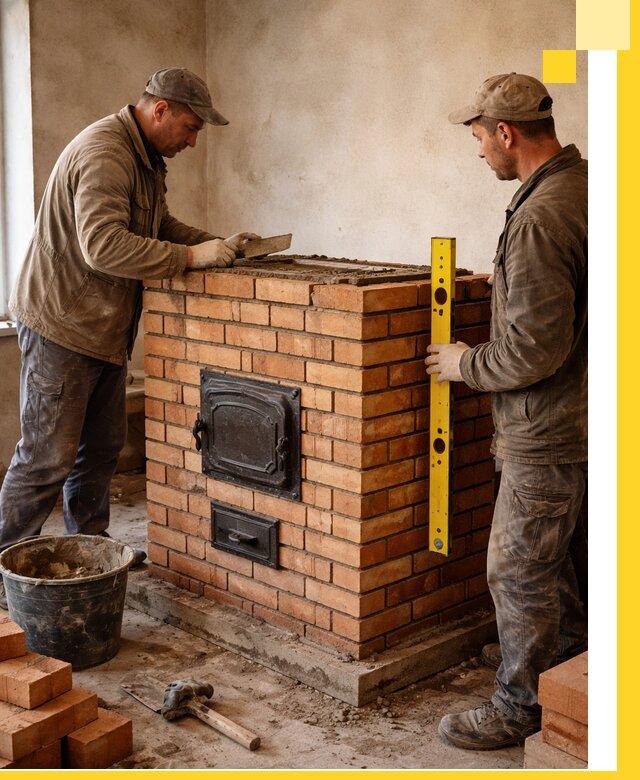 Отопительные печи под ключ в Ангарске, установка и сборка