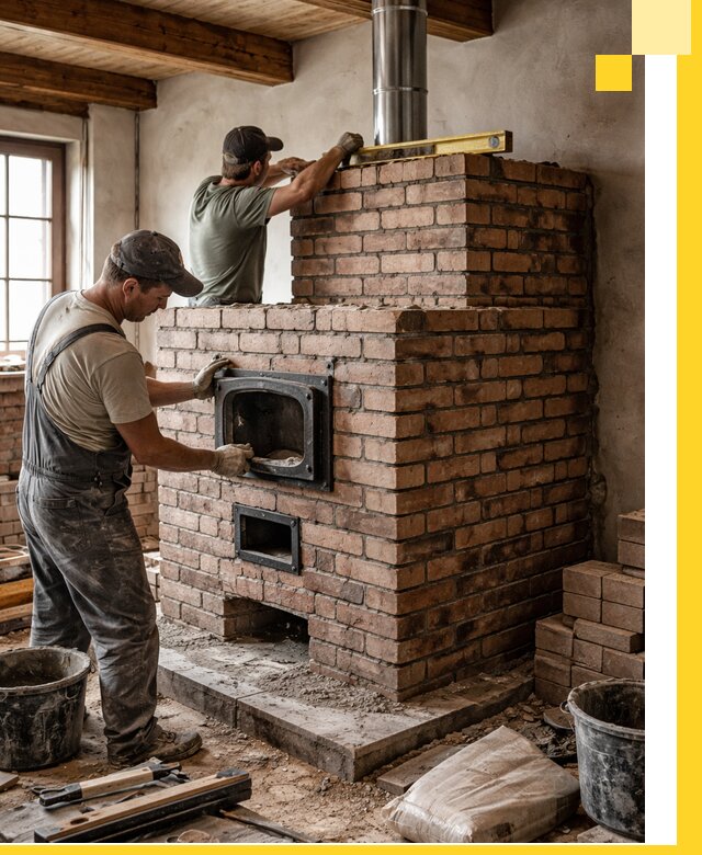 Печи для загородного дома под ключ в Ангарске — монтаж и сервис