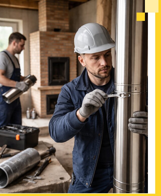 Профессиональный монтаж дымоходов для печей в Ангарске