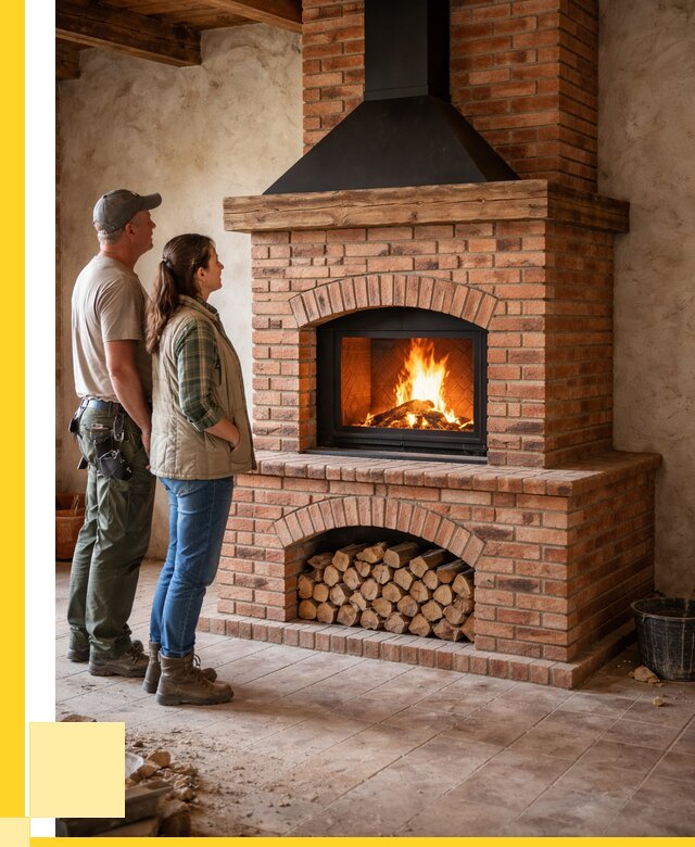 Печи камины из кирпича в Ангарске от 123288 р. | ЭриданНгр