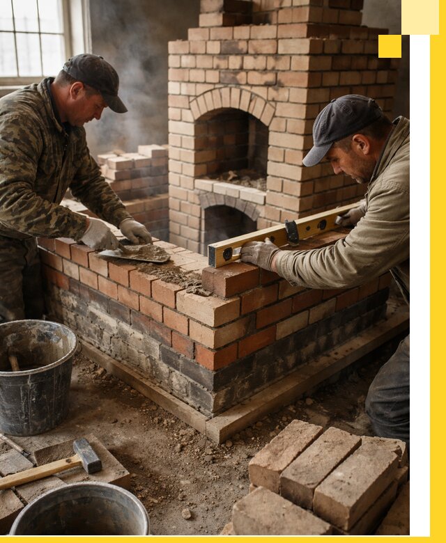 Изготовление и монтаж печей и каминов из кирпича в Ангарске