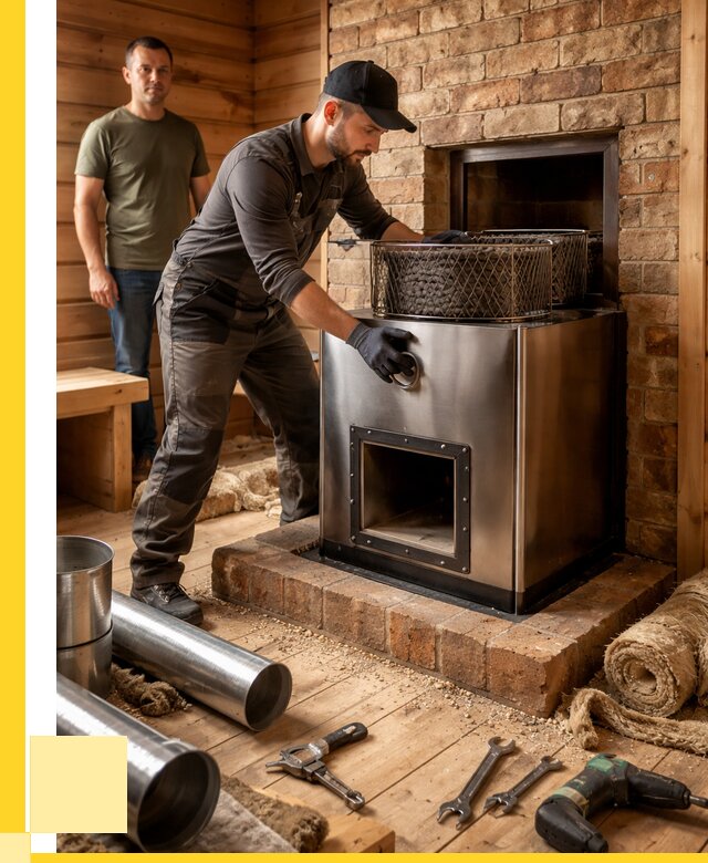 Монтаж банных печей под ключ в Ангарске от 18493 р., ЭриданНгр