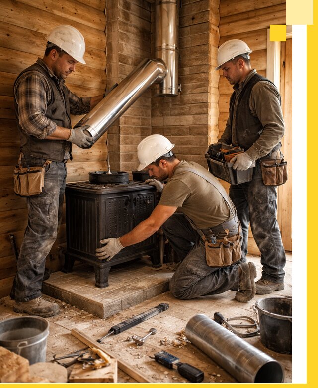 Профессиональный монтаж банных печей и дымоходов в Ангарске