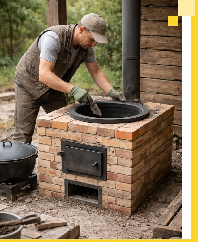 Изготовление и установка печей для казана в Ангарске под ключ