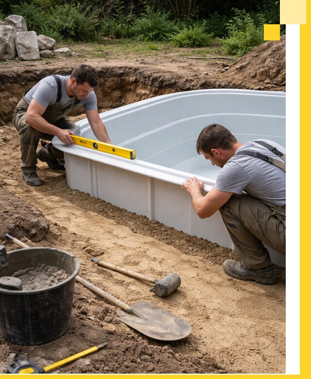 Производство и установка пластиковых бассейнов в Ангарске под ключ