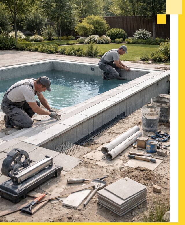 Строительство открытых бассейнов под ключ в Ангарске профессионально