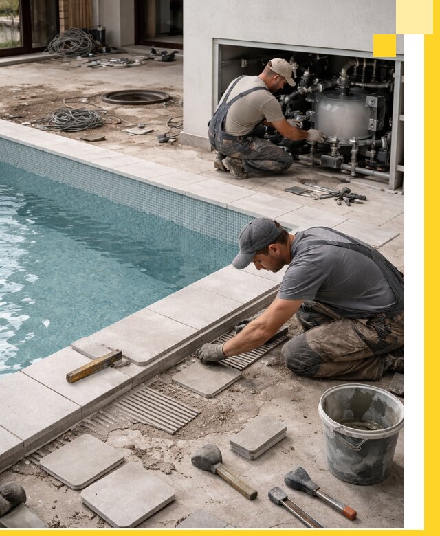 Строительство и монтаж бассейнов в коттедже в Ангарске