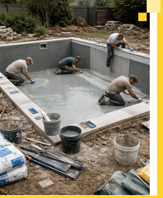 Изготовление и монтаж чаши бассейна под ключ в Ангарске