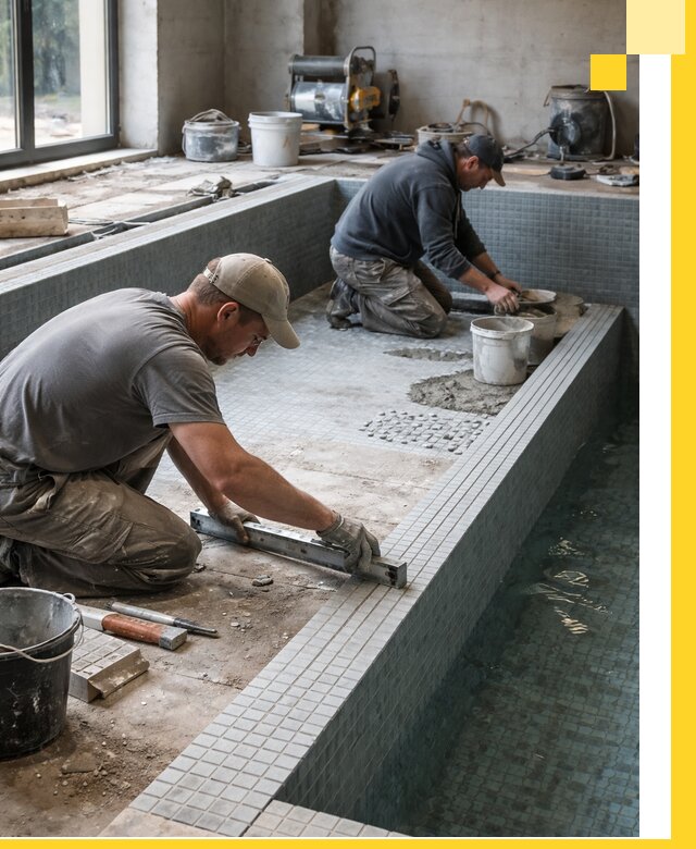 Строительство бассейна в частном доме в Ангарске под ключ