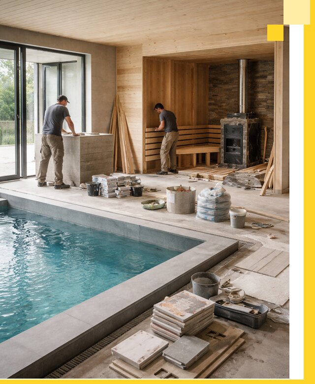 Проектирование и строительство бань с бассейном в Ангарске