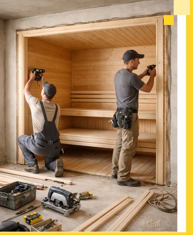 Монтаж саун под ключ в Ангарске — проектирование и установка