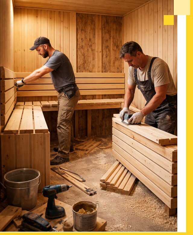 Профессиональный комплексный ремонт саун под ключ в Ангарске