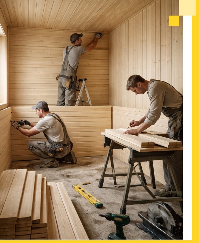 Обшивка саун в Ангарске из натуральной древесины под ключ