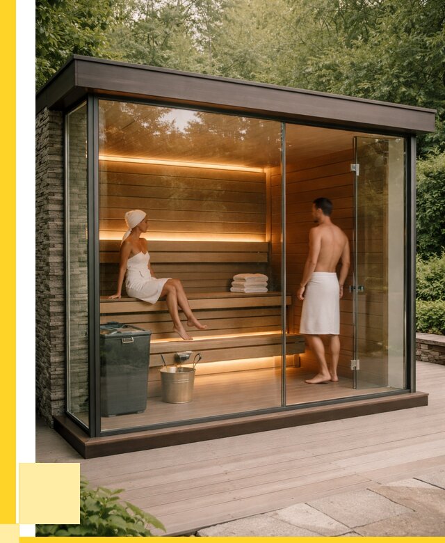 Сауна стеклянная и двери для сауны в Ангарске от 256850 р. | ЭриданНгр