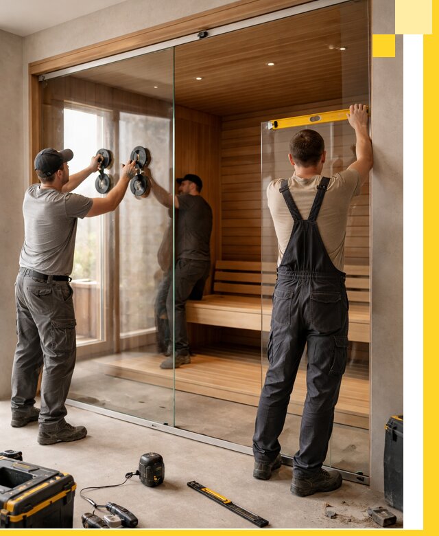 Производство и монтаж стеклянных саун под ключ в Ангарске