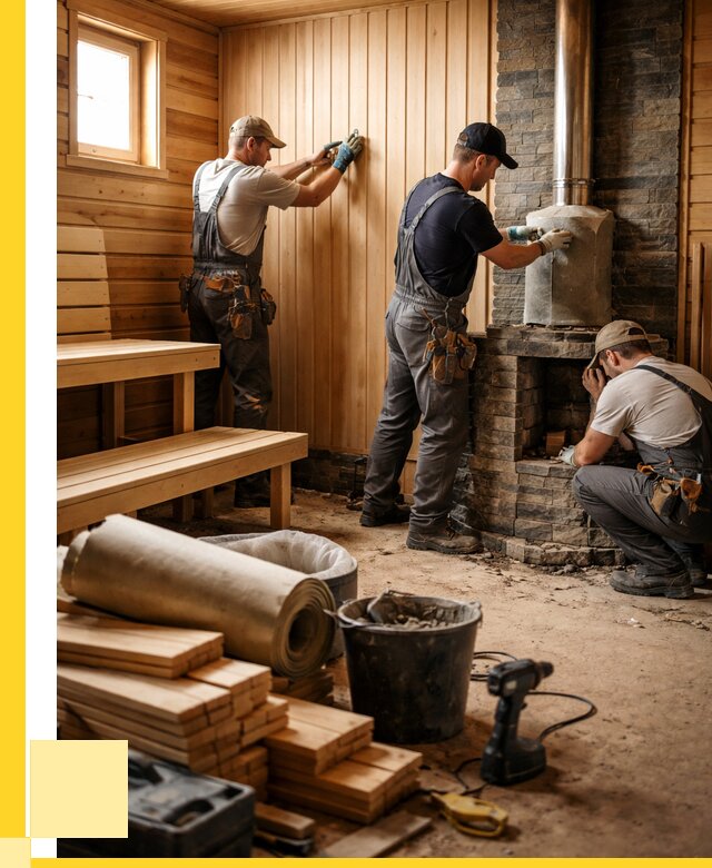 Ремонт бань под ключ в Ангарске от 46233 р. | ЭриданНгр