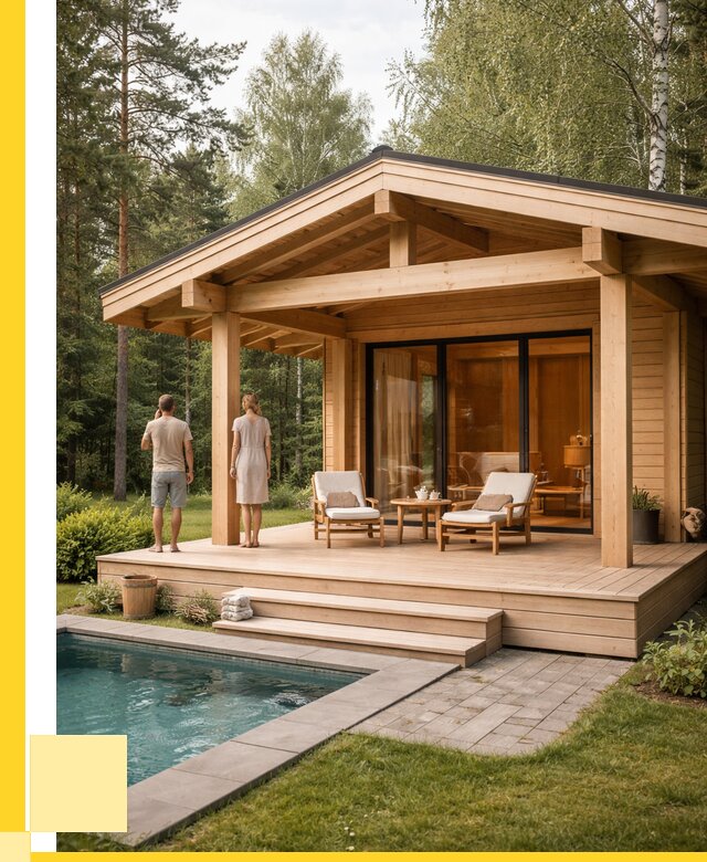 Бани с террасой под ключ в Ангарске от 616440 р. | ЭриданНгр