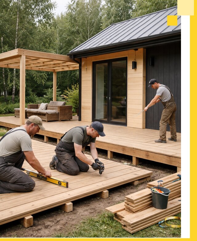 Строительство бань с террасой и бассейном под ключ в Ангарске