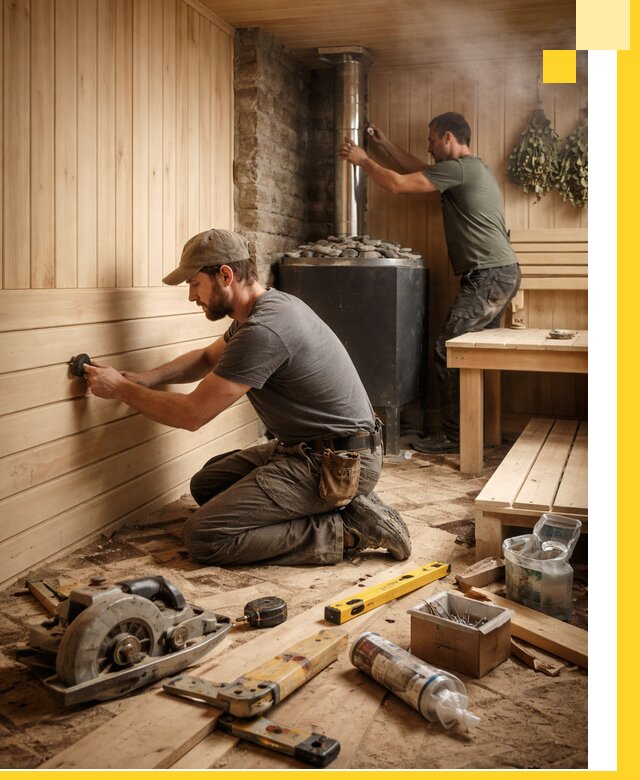 Полное строительство и оснащение парных под ключ в Ангарске