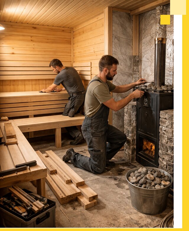 Дизайн и строительство интерьеров бань под ключ в Ангарске