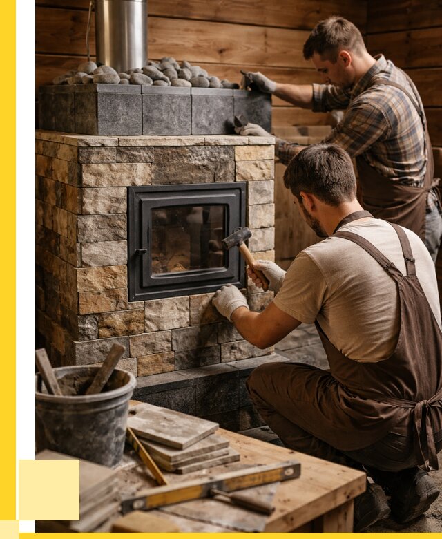 Облицовка банной печи в Ангарске от 15411 р. | ЭриданНгр