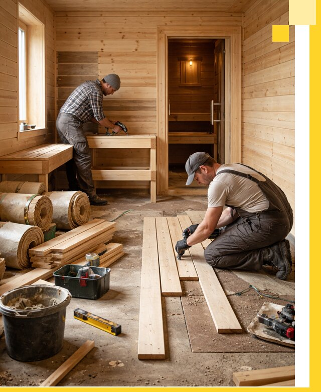 Индивидуальный проект бани с комнатой отдыха под ключ в Ангарске