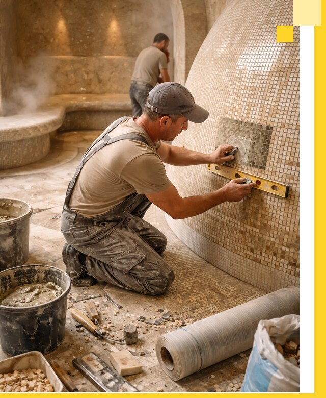 Хамам под ключ в Ангарске: проектирование, строительство, отделка