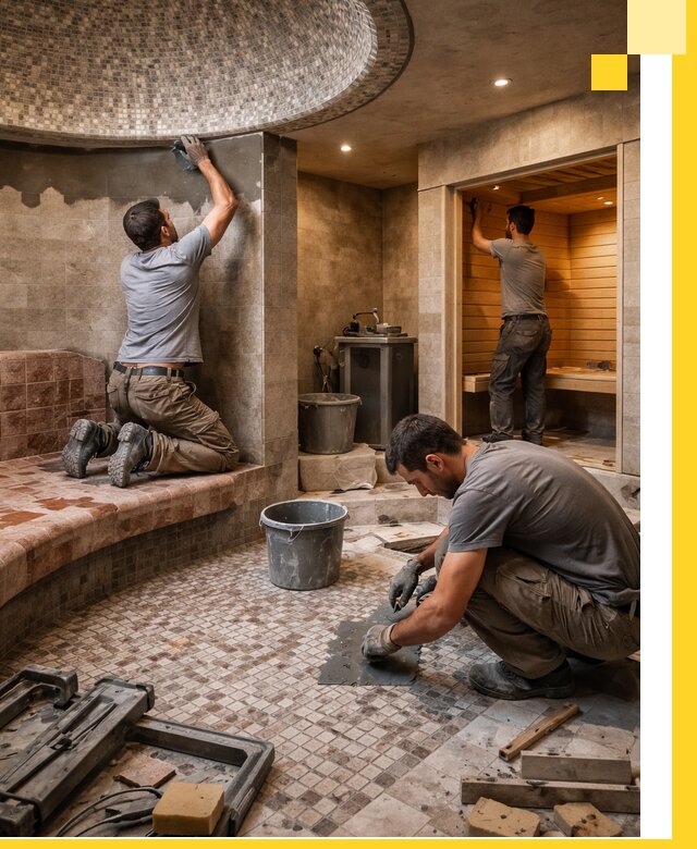 Проект и строительство хамама бани и сауны под ключ в Ангарске