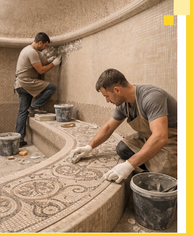 Плитка для хамама в Ангарске, укладка, подбор и поставка