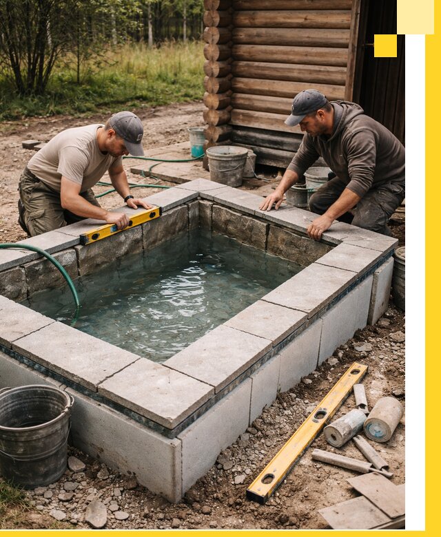 Изготовление и установка холодных купелей под ключ в Ангарске